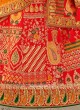 Red & Orange Silk Lehenga Choli